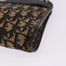 Christian Dior Trotter Canvas Shoulder Bag Navy Gold Auth BA15147-16
