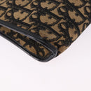 Christian Dior Trotter Canvas Shoulder Bag Navy Gold Auth BA15147-17