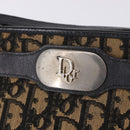 Christian Dior Trotter Canvas Shoulder Bag Navy Gold Auth BA15147-19