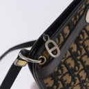Christian Dior Trotter Canvas Shoulder Bag Navy Gold Auth BA15147-11