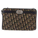 Christian Dior Trotter Canvas Shoulder Bag Navy Gold Auth BA15147-13