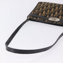 Christian Dior Trotter Canvas Shoulder Bag Navy Gold Auth BA15147-8