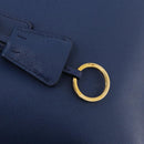PRADA Hand Bag Safiano Leather 2way Blue Gold Auth BA15150V-19