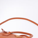 PRADA Hand Bag Safiano Leather 2way Orange Gold Auth BA15151-15