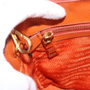 PRADA Hand Bag Safiano Leather 2way Orange Gold Auth BA15151-25