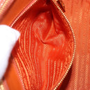 PRADA Hand Bag Safiano Leather 2way Orange Gold Auth BA15151-26