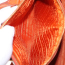 PRADA Hand Bag Safiano Leather 2way Orange Gold Auth BA15151-27