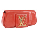 LOUIS VUITTON Vernis Pochette Sobie Bag Orenge Sunset M93727 LV Auth BA15152A-1