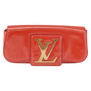 LOUIS VUITTON Vernis Pochette Sobie Bag Orenge Sunset M93727 LV Auth BA15152A-13