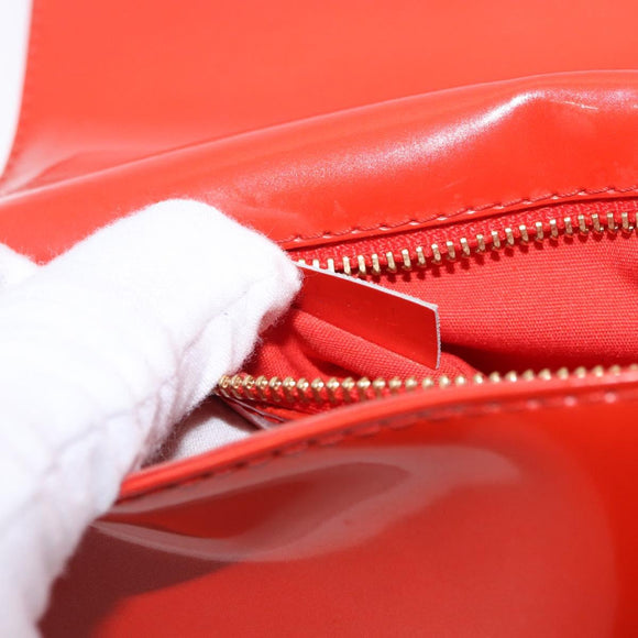 LOUIS VUITTON Vernis Pochette Sobie Bag Orenge Sunset M93727 LV Auth BA15152A