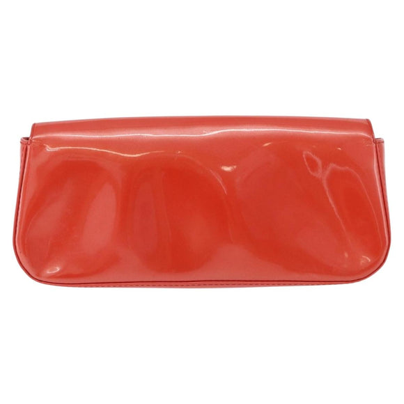 LOUIS VUITTON Vernis Pochette Sobie Bag Orenge Sunset M93727 LV Auth BA15152A
