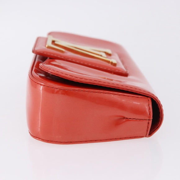 LOUIS VUITTON Vernis Pochette Sobie Bag Orenge Sunset M93727 LV Auth BA15152A