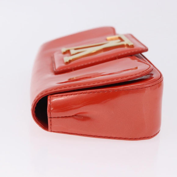 LOUIS VUITTON Vernis Pochette Sobie Bag Orenge Sunset M93727 LV Auth BA15152A