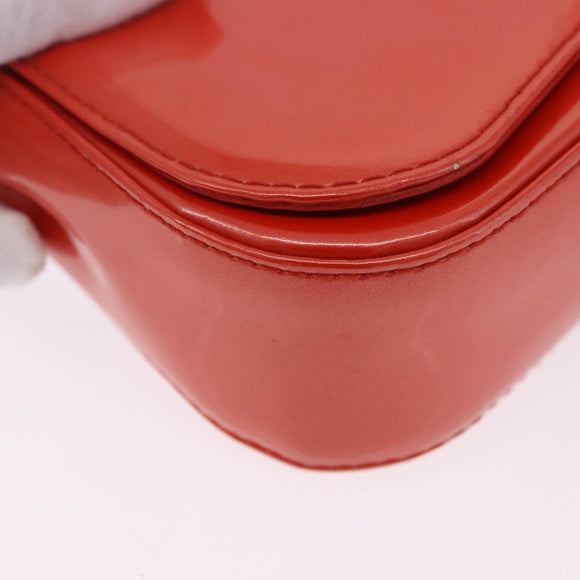 LOUIS VUITTON Vernis Pochette Sobie Bag Orenge Sunset M93727 LV Auth BA15152A