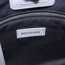 BALENCIAGA Shopping Tote Bag XXS Leather 2way Gray Silver 555140 Auth BA15153V-20