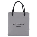 BALENCIAGA Shopping Tote Bag XXS Leather 2way Gray Silver 555140 Auth BA15153V-13