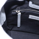 BALENCIAGA Shopping Tote Bag XXS Leather 2way Gray Silver 555140 Auth BA15153V-23