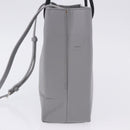 BALENCIAGA Shopping Tote Bag XXS Leather 2way Gray Silver 555140 Auth BA15153V-3