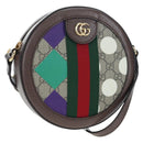 GUCCI GG Supreme Shoulder Bag PVC Beige Gold 574978 Auth BA15155M-1