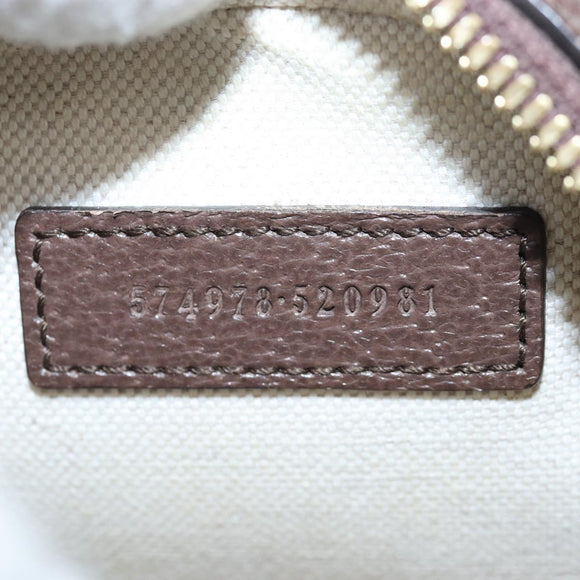 GUCCI GG Supreme Shoulder Bag PVC Beige Gold 574978 Auth BA15155M