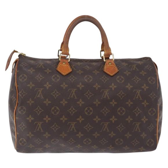 LOUIS VUITTON Monogram Speedy 35 Hand Bag M41524 LV Auth BA15156