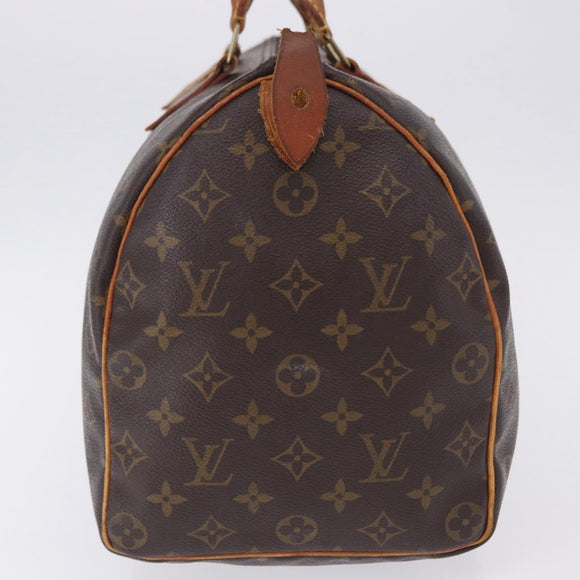 LOUIS VUITTON Monogram Speedy 35 Hand Bag M41524 LV Auth BA15156