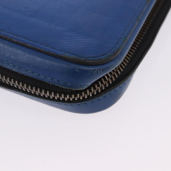 LOUIS VUITTON Damier Infini Zippy XL Travel Case Blue N60079 LV Auth BA15157