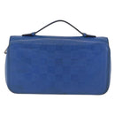 LOUIS VUITTON Damier Infini Zippy XL Travel Case Blue N60079 LV Auth BA15157-13