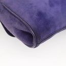 CELINE Chain Shoulder Bag Suede Purple Auth BA1516-16