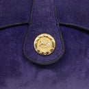 CELINE Chain Shoulder Bag Suede Purple Auth BA1516-18