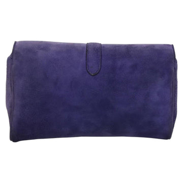 CELINE Chain Shoulder Bag Suede Purple Auth BA1516 - 0