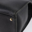 CHANEL Chain Tote Bag Caviar Skin Black Gold CC Auth BA15172-15