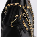 CHANEL Chain Tote Bag Caviar Skin Black Gold CC Auth BA15172-10