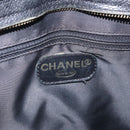 CHANEL Chain Tote Bag Caviar Skin Black Gold CC Auth BA15172-19