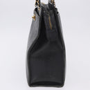 CHANEL Chain Tote Bag Caviar Skin Black Gold CC Auth BA15172-4