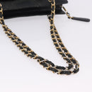 CHANEL Chain Tote Bag Caviar Skin Black Gold CC Auth BA15172-8