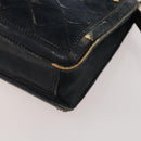 CHANEL Matelasse Chain Shoulder Bag Suede Black Gold CC Auth BA15173-8