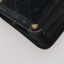 CHANEL Matelasse Chain Shoulder Bag Suede Black Gold CC Auth BA15173-17