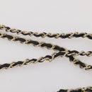 CHANEL Matelasse Chain Shoulder Bag Suede Black Gold CC Auth BA15173-14