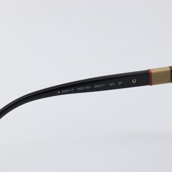 BURBERRY Nova Check Sunglasses plastic Black Auth BA15180