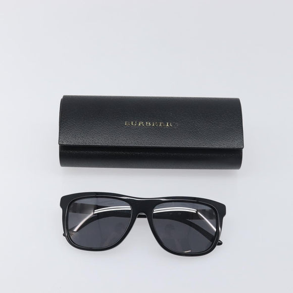 BURBERRY Nova Check Sunglasses plastic Black Auth BA15180