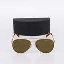 PRADA Sunglasses metal Brown Auth BA15182M-12