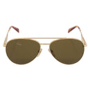 PRADA Sunglasses metal Brown Auth BA15182M-13