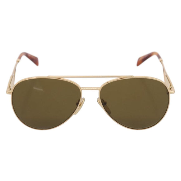 PRADA Sunglasses metal Brown Auth BA15182M