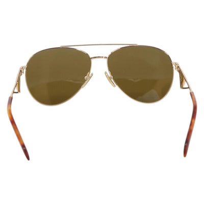 PRADA Sunglasses metal Brown Auth BA15182M - 0