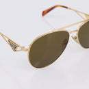 PRADA Sunglasses metal Brown Auth BA15182M-7