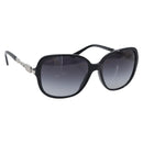 BVLGARI Sunglasses Plastic Black Silver Auth BA15183-1