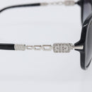 BVLGARI Sunglasses Plastic Black Silver Auth BA15183-8