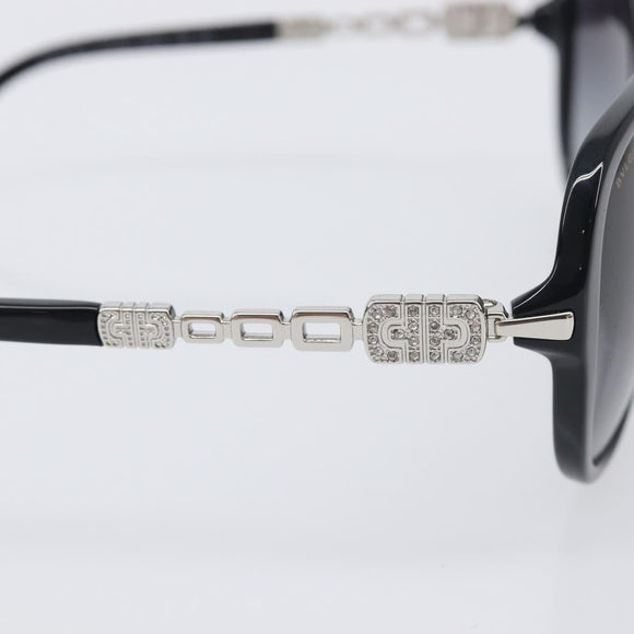 BVLGARI Sunglasses Plastic Black Silver Auth BA15183