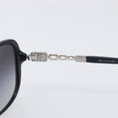 BVLGARI Sunglasses Plastic Black Silver Auth BA15183-15